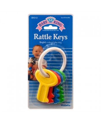 BABY RATTLE KEYS ASST CLR #BK512